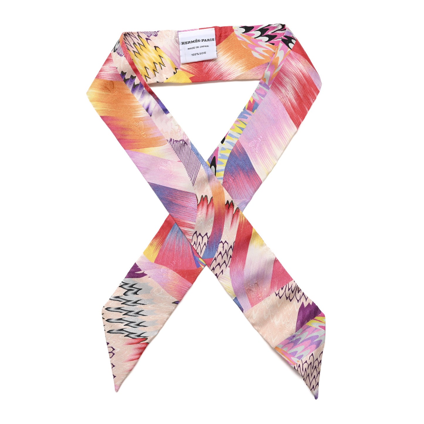 Silk All Over Marble Silk Twilly Rose Multicolor Ocre