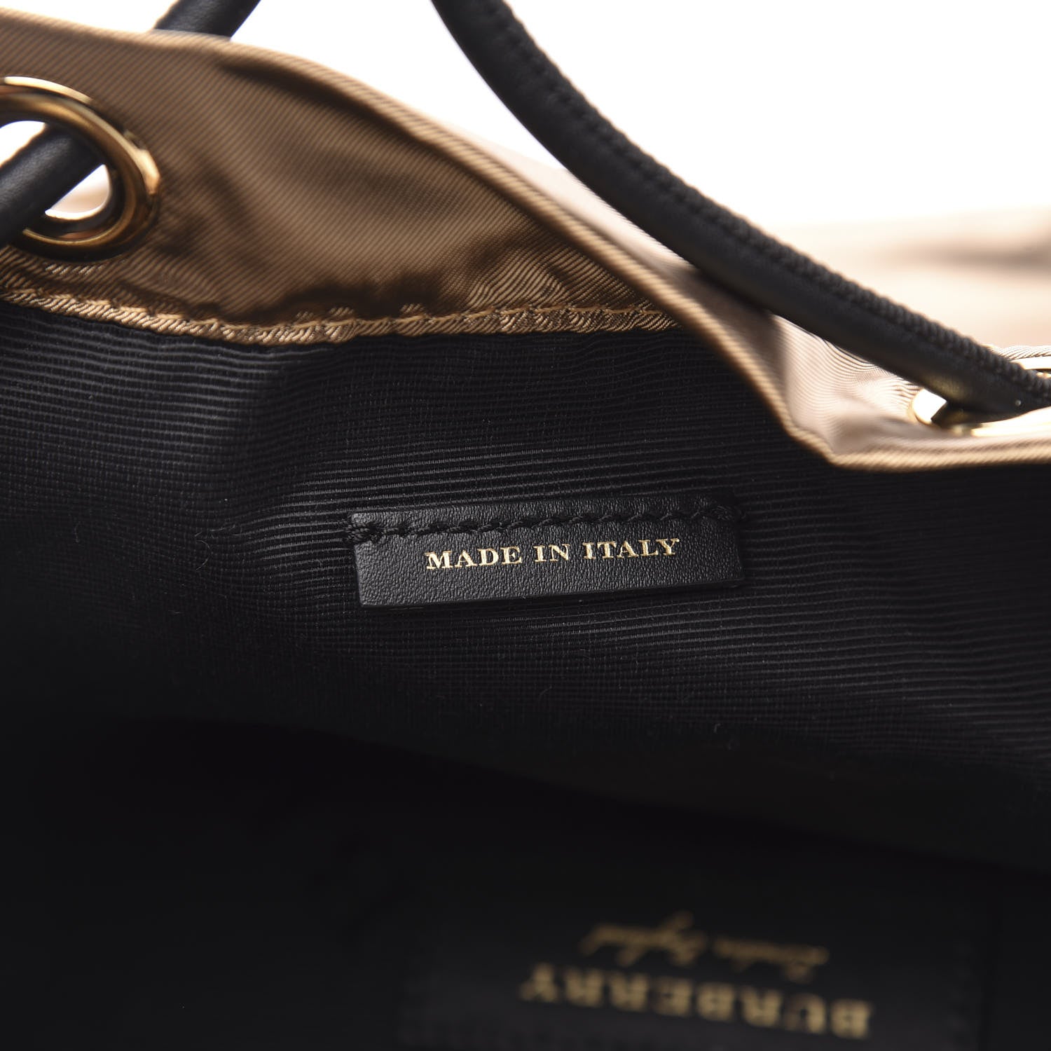 Burberry Metallic Satin Nylon Medium Rucksack Backpack Gold 6 of 8