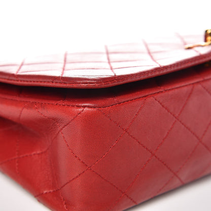 Chanel Lambskin Quilted Small Single Flap Red 10 of 14