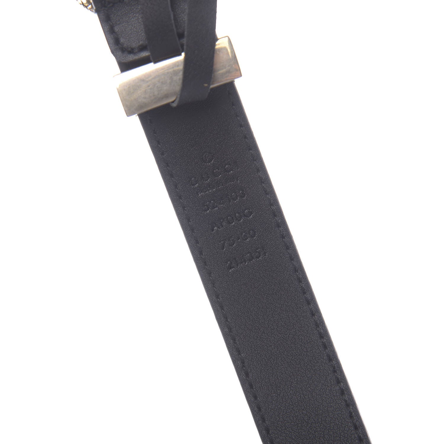Gucci Moon Calfskin Torchon Double G 25mm Belt 75 30 Black 3 of 5