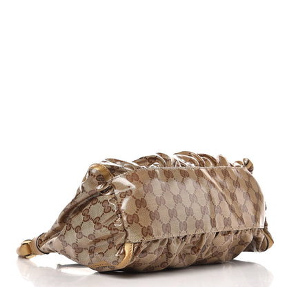 Gucci Crystal Monogram D Ring Gold Hobo Gold 3 of 7