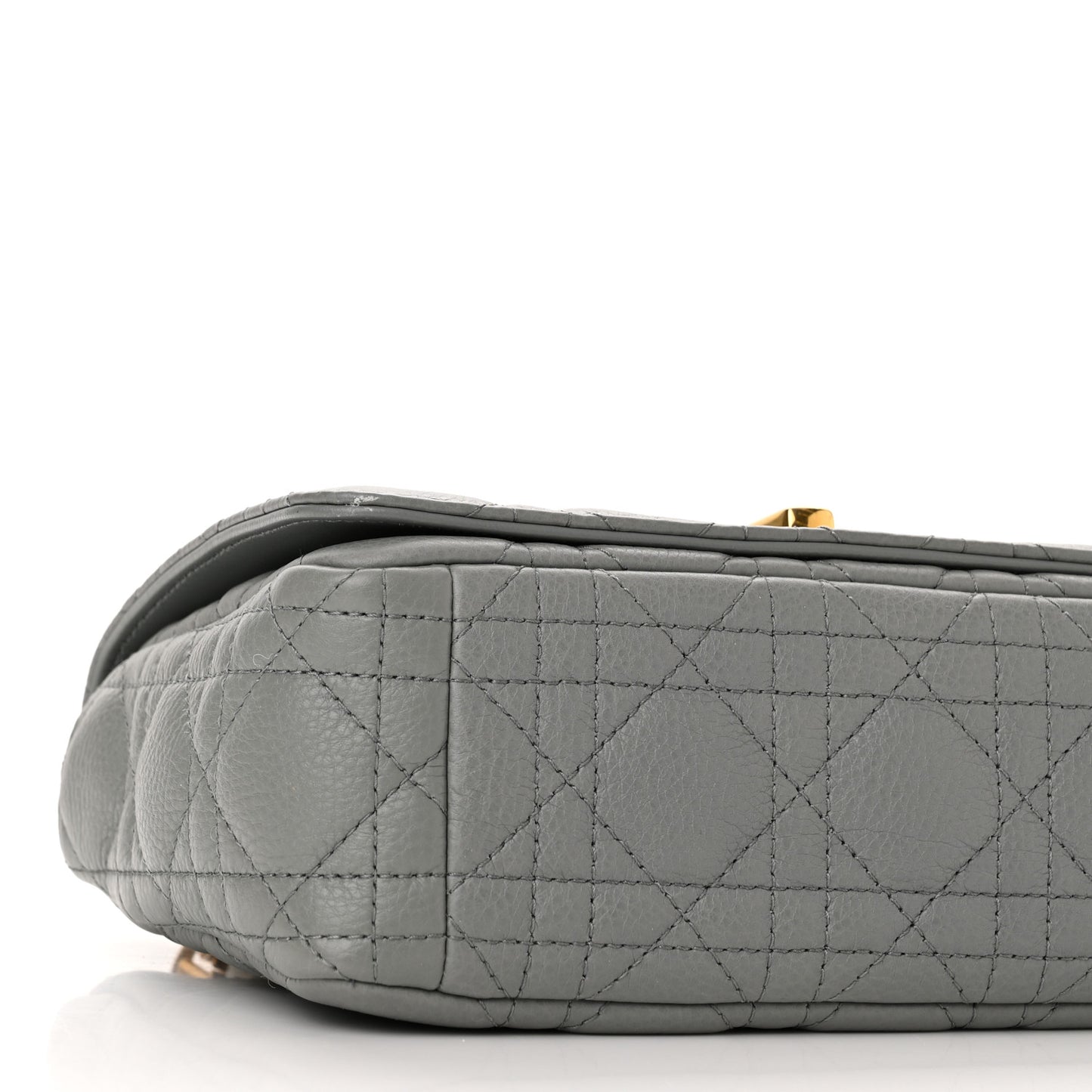 Calfskin Cannage Small Caro Bag Grey