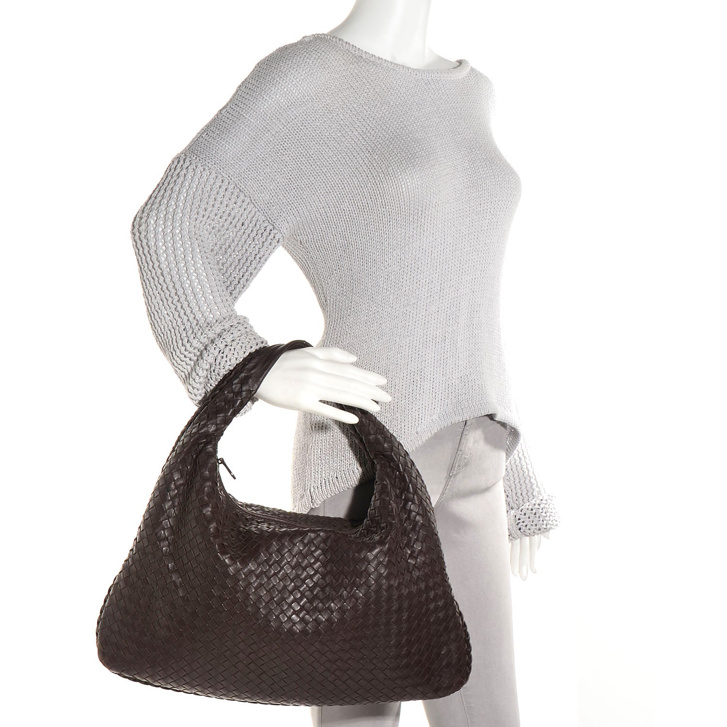 Bottega Veneta Nappa Intrecciato Large Veneta Hobo Ebano 2 of 8