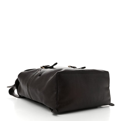 Gucci Calfskin Bamboo Drawstring Backpack Dark Brown 4 of 11