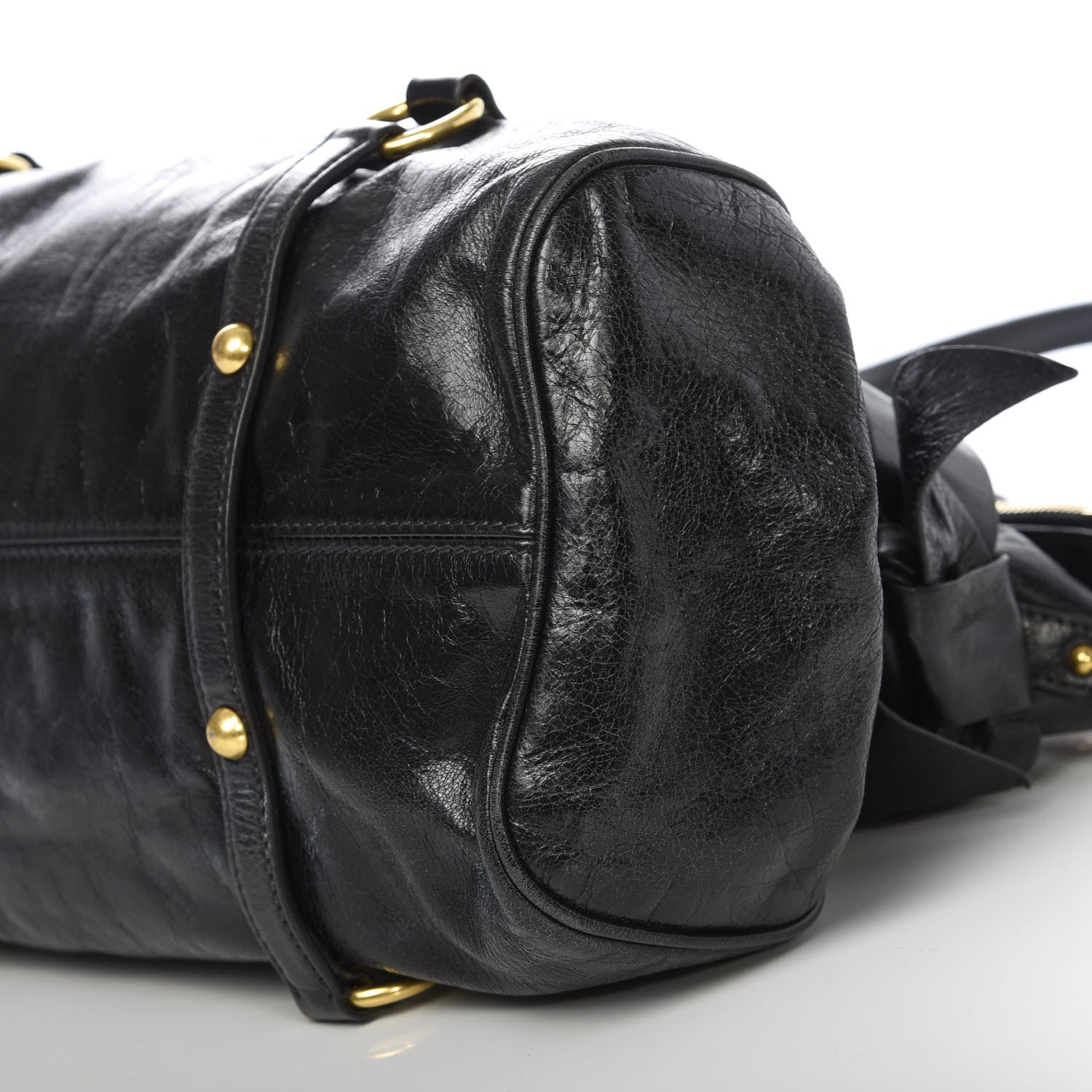 Miu Miu Vitello Lux Medium Bow Bag Black 8 of 9