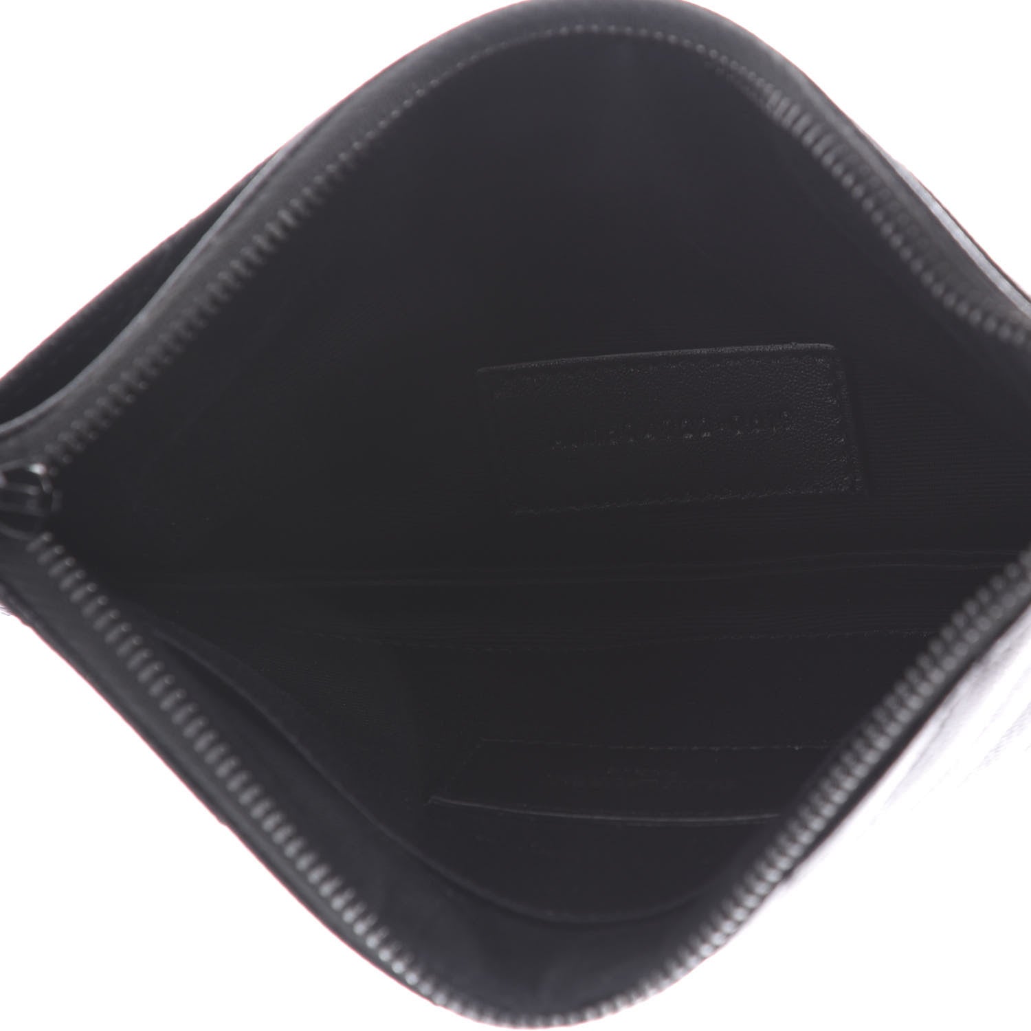 Saint Laurent Grain De Poudre Chevron Monogram Bill Pouch Black 5 of 8