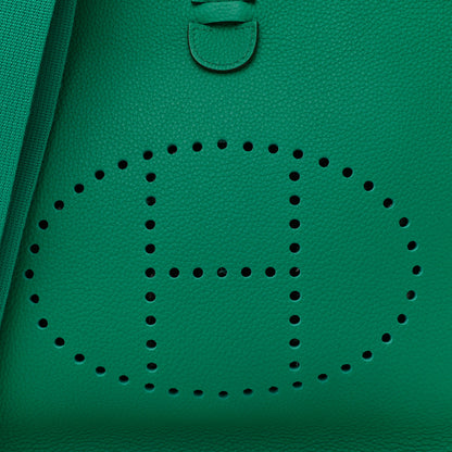 Hermes Taurillon Clemence Evelyne III PM Vert Jade 7 of 10