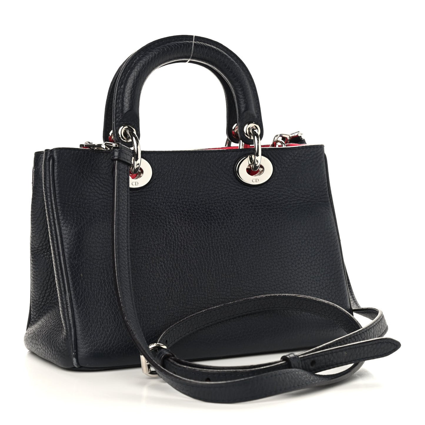Bullcalf Small Diorissimo Tote Navy Fuchsia