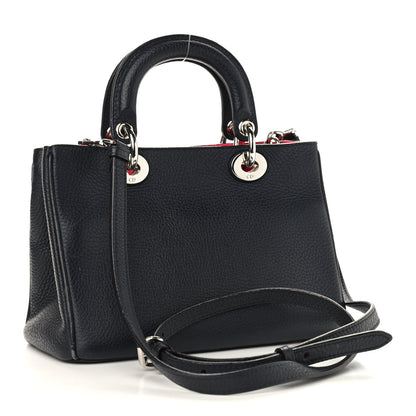 Christian Dior Bullcalf Small Diorissimo Tote Navy Fuchsia 3 of 13