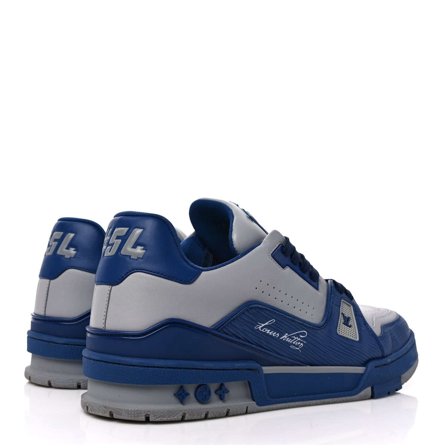 Louis Vuitton Calfskin Epi Mens LV Trainer Sneakers 10.5 Blue 4 of 9