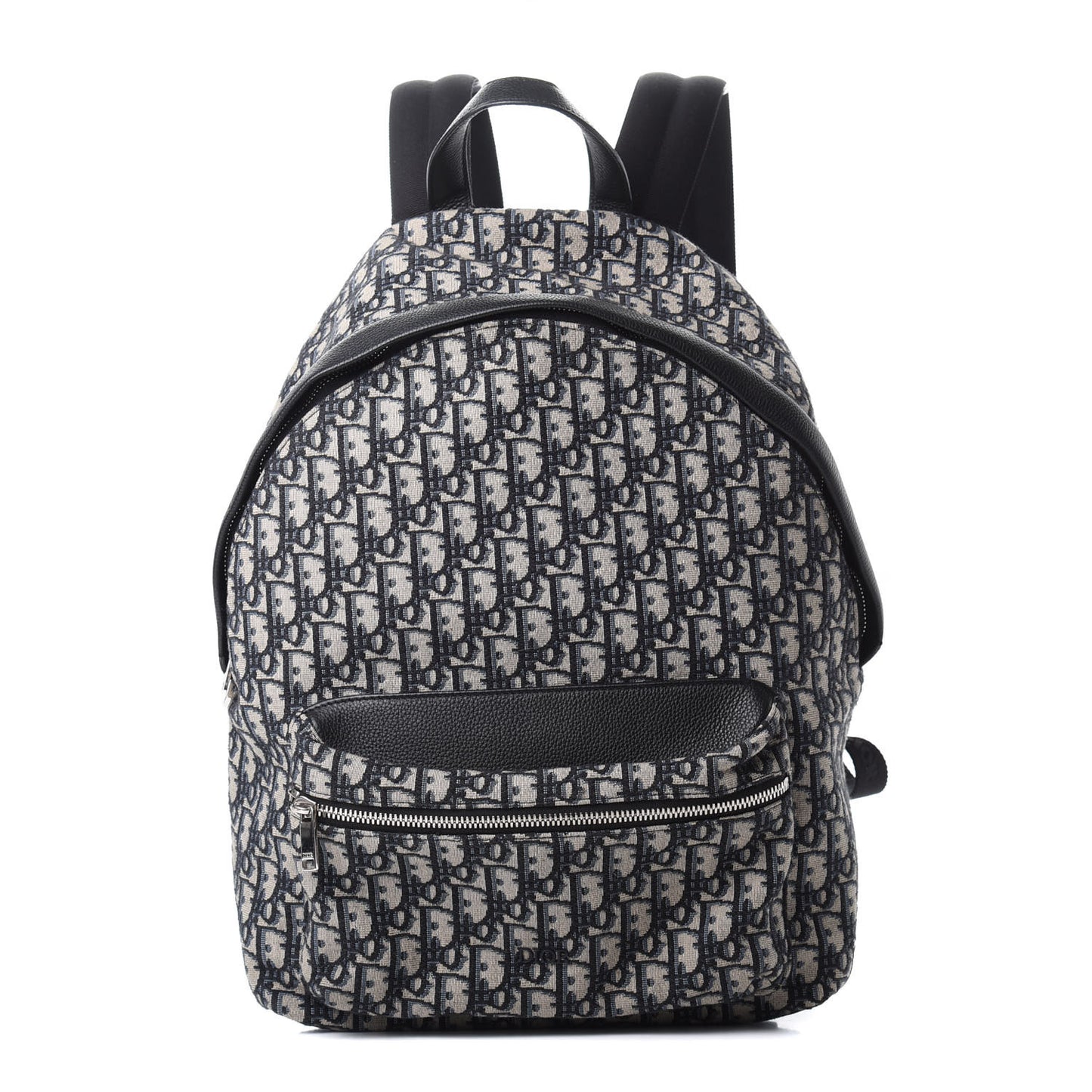 Oblique Calfskin Rider Backpack Beige Black
