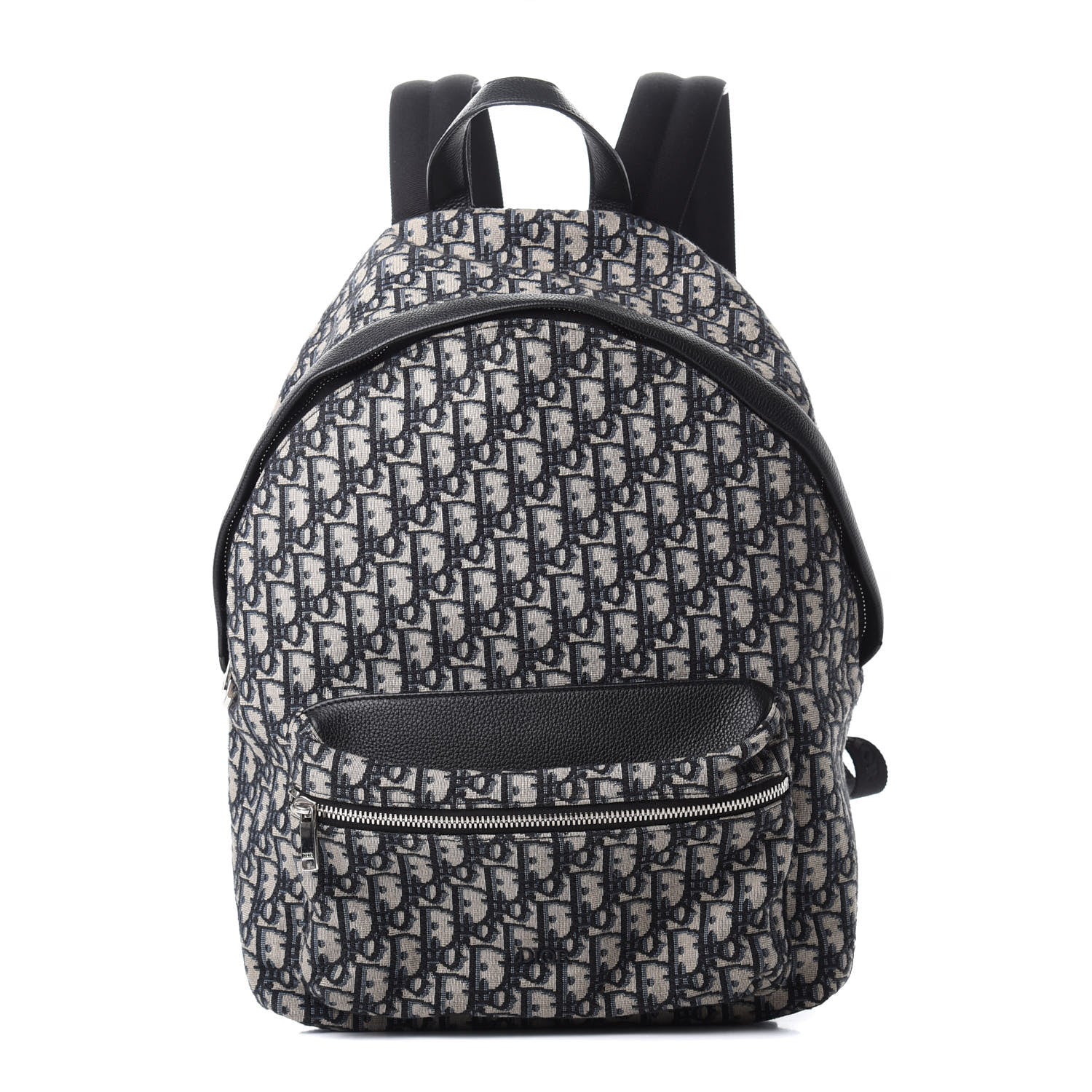 Christian Dior Oblique Calfskin Rider Backpack Beige Black 1 of 10