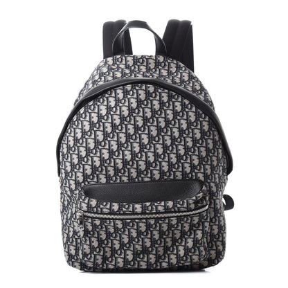 Christian Dior Oblique Calfskin Rider Backpack Beige Black 1 of 10