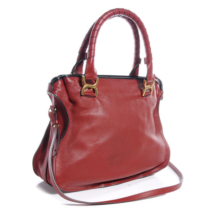 Chloe Calfskin Medium Marcie Satchel Garnet 3 of 9