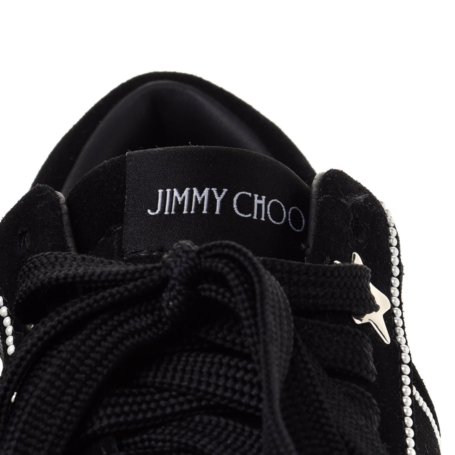 Jimmy Choo Suede Pearl Embellished Hawaii Low-Top Sneakers 36.5 Black 10 of 11