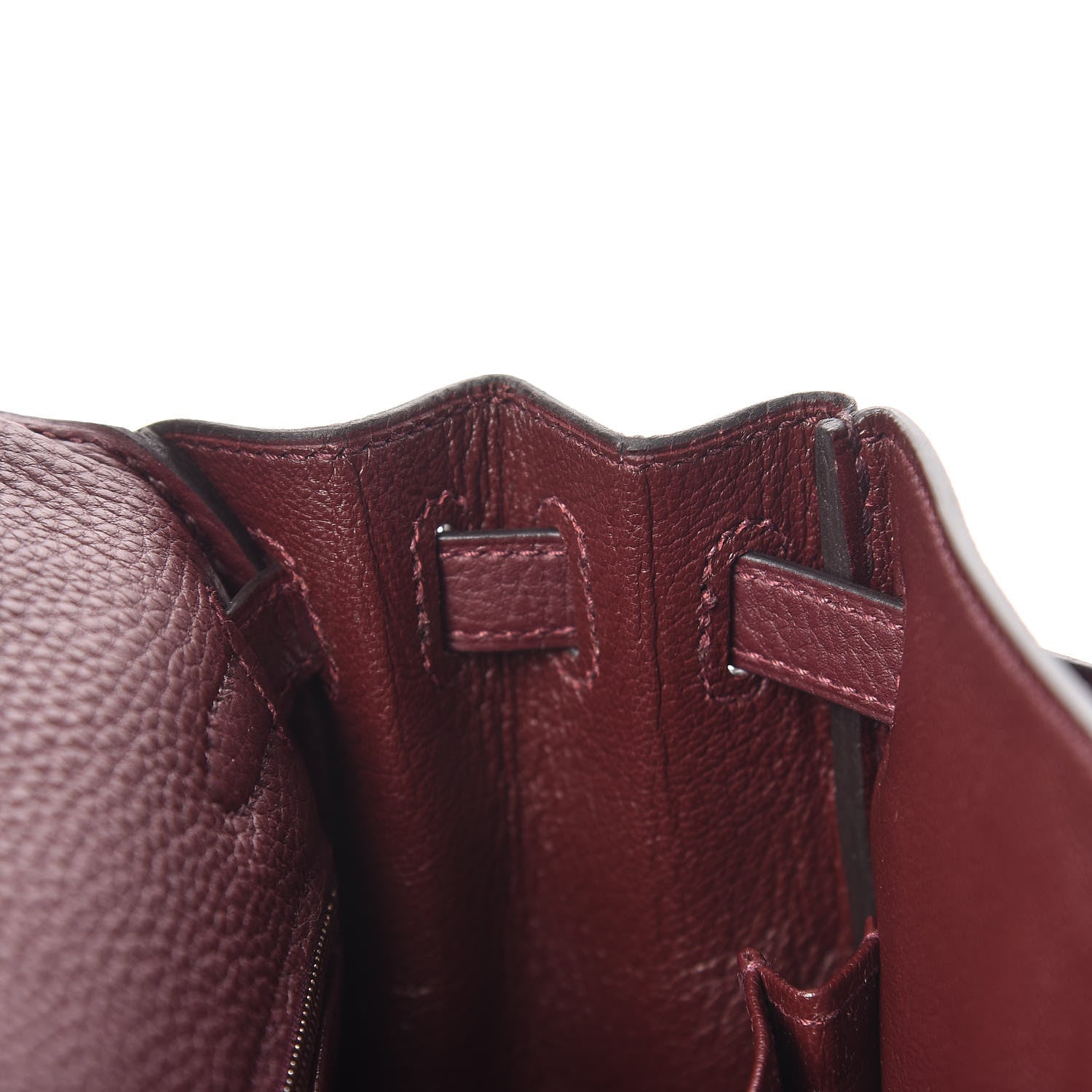Hermes Togo Kelly Retourne 25 Bordeaux 17 of 37
