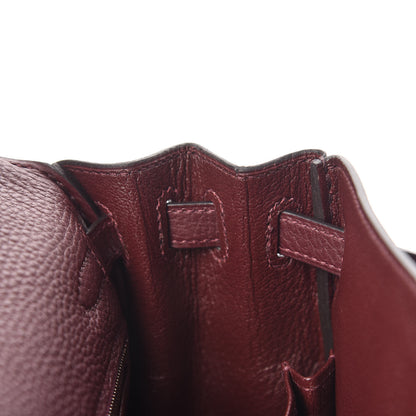 Hermes Togo Kelly Retourne 25 Bordeaux 17 of 37