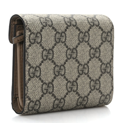 Gucci GG Supreme Monogram Dionysus Card Case Wallet Beige Taupe 3 of 6