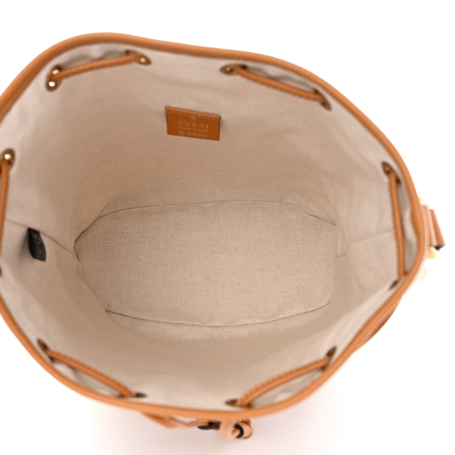 X DISNEY Mini Vintage GG Supreme Monogram Bucket Bag Beige Vintage Sun Oil