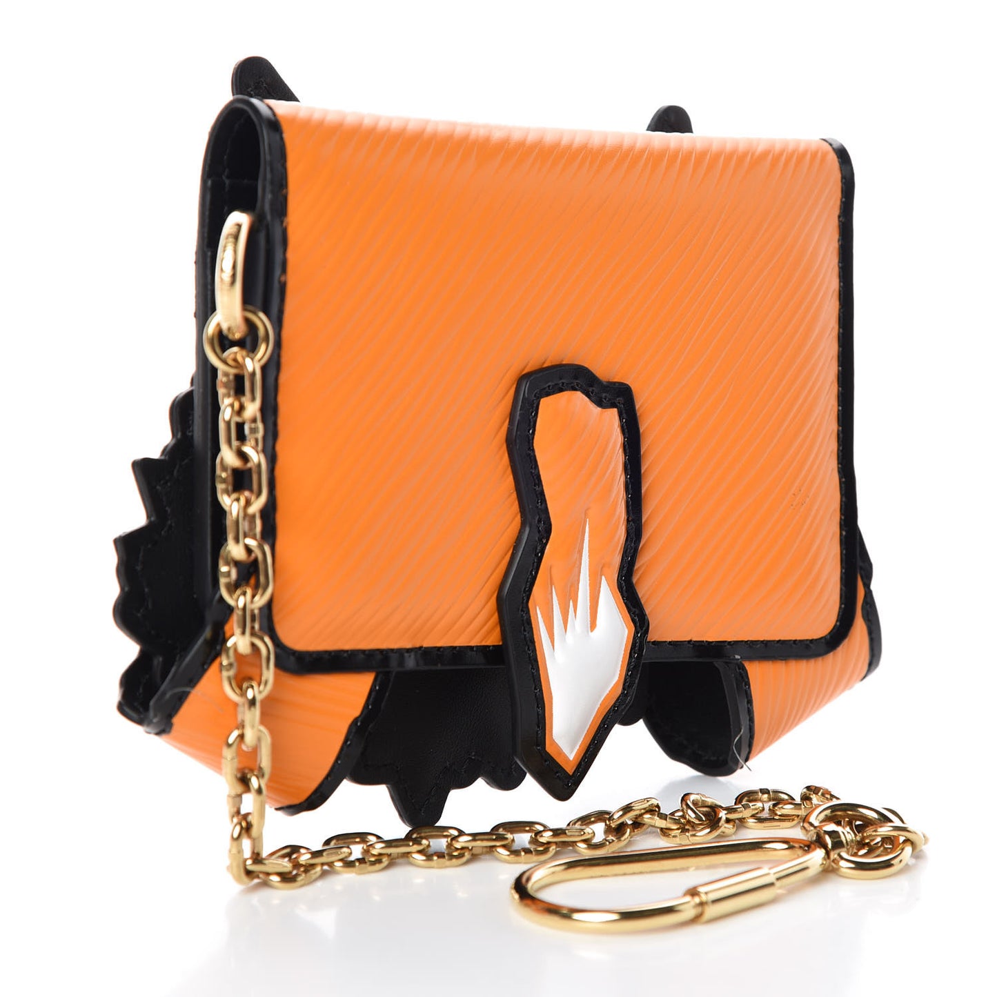 Epi Calfskin Grace Catogram Cat Card Holder Orange