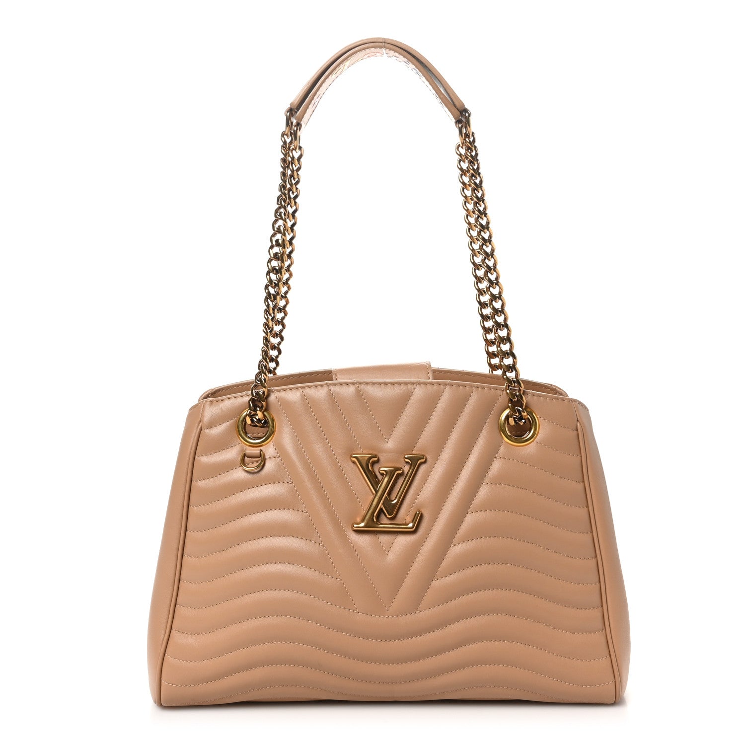 Louis Vuitton Calfskin New Wave Chain Tote Noisette 1 of 9