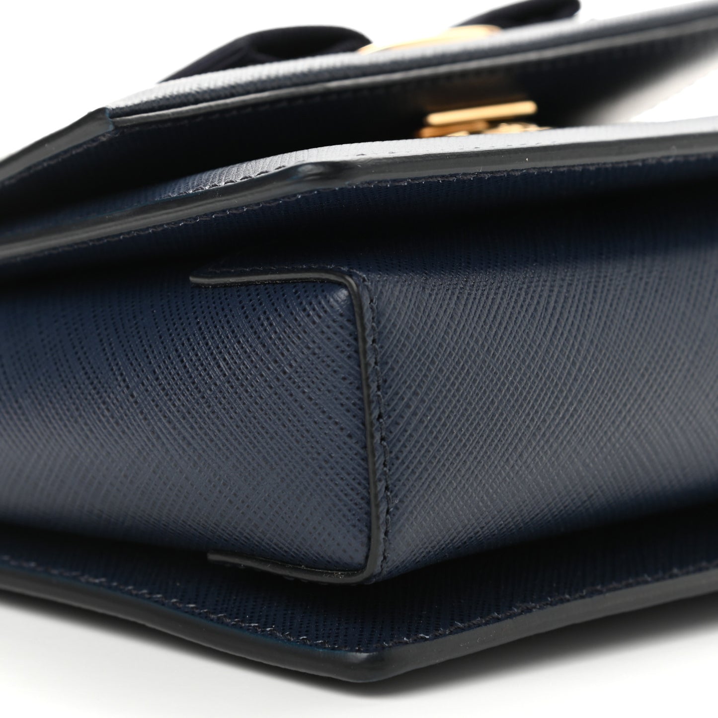 Printed Calfskin Ginny Crossbody Bag Oxford Blue