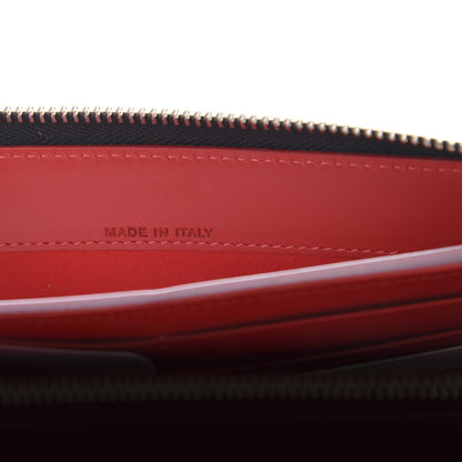 Christian Louboutin Grained Calfskin Star Studded Zip Around Wallet Black 7 of 8