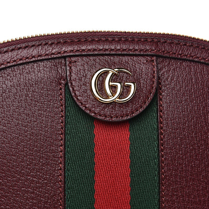 Gucci Textured Calfskin Web Small Ophidia Dome Shoulder Bag Vintage Bordeaux 10 of 10