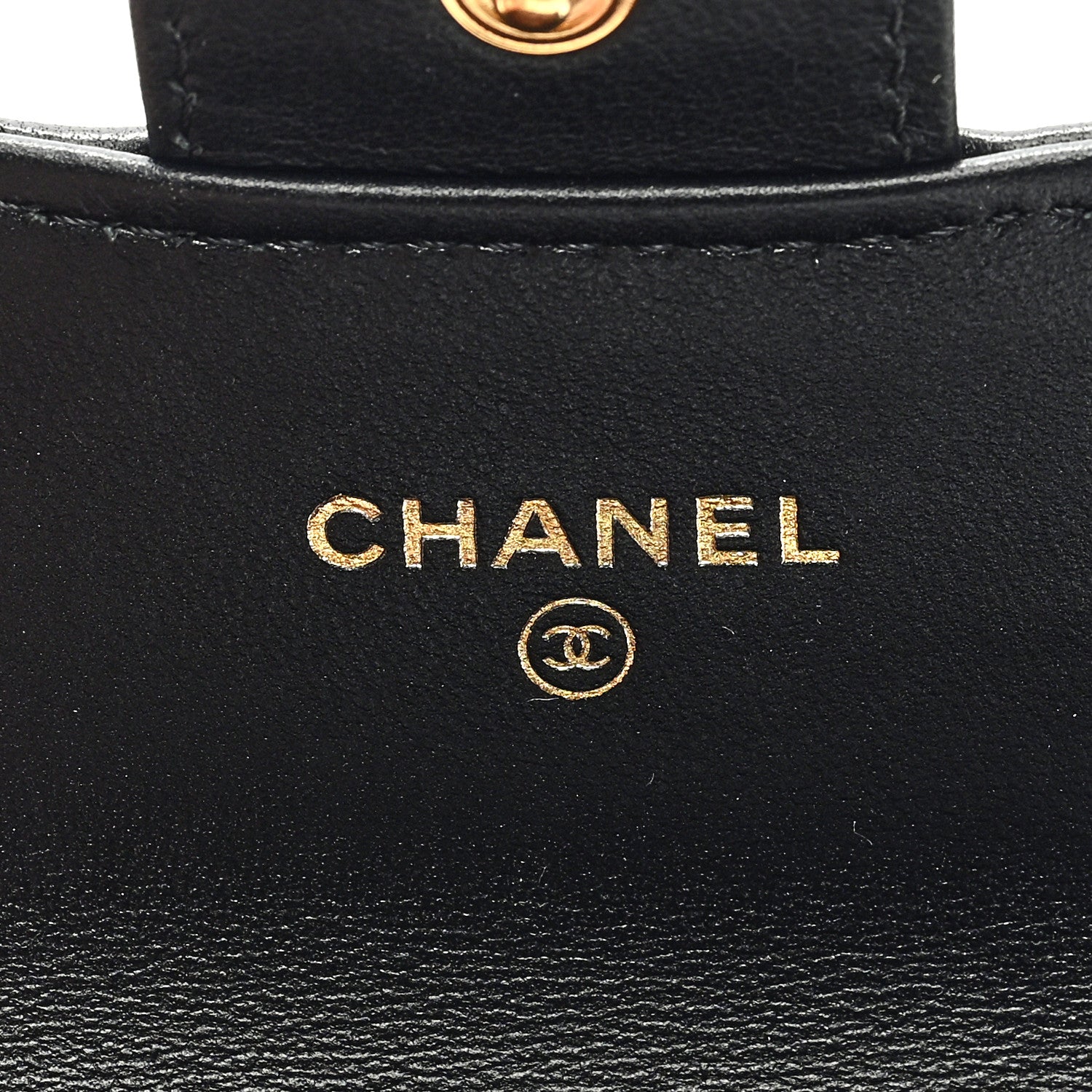 Chanel Lambskin Quilted Flap Card Holder Wallet Black 6 of 7