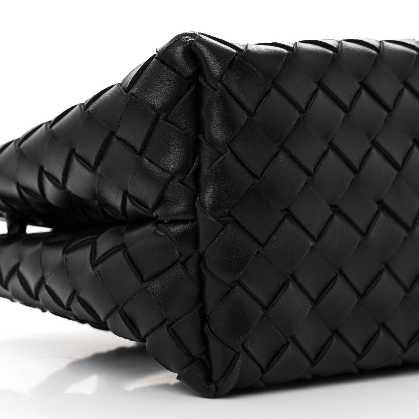 Nappa Intrecciato Small East West Andiamo Shoulder Bag Black