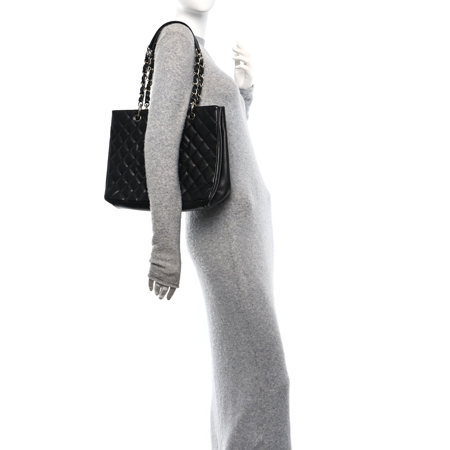 Chanel Caviar Quilted Grand Shopping Tote GST Black 2 of 10