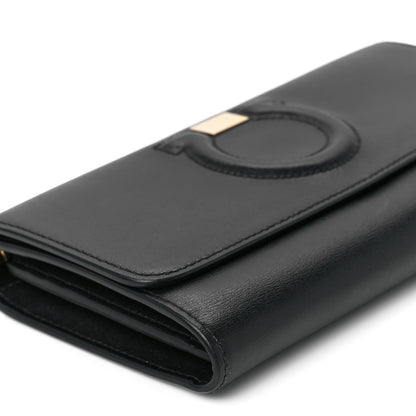 Salvatore Ferragamo Calfskin City Wallet On Chain Black Lipstick 10 of 11