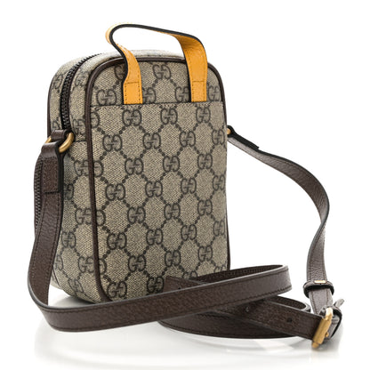 Gucci GG Supreme Monogram Mini Neo Vintage Double Zip Messenger Bag Beige New Acero Crop 3 of 10