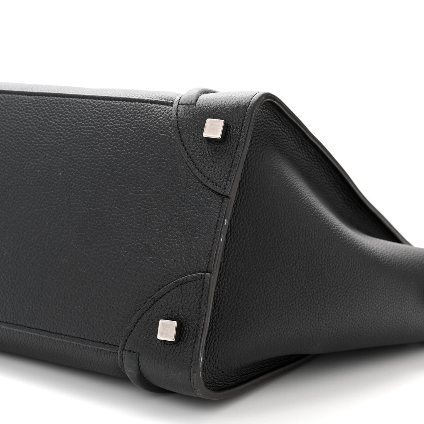 Drummed Calfskin Mini Luggage Black