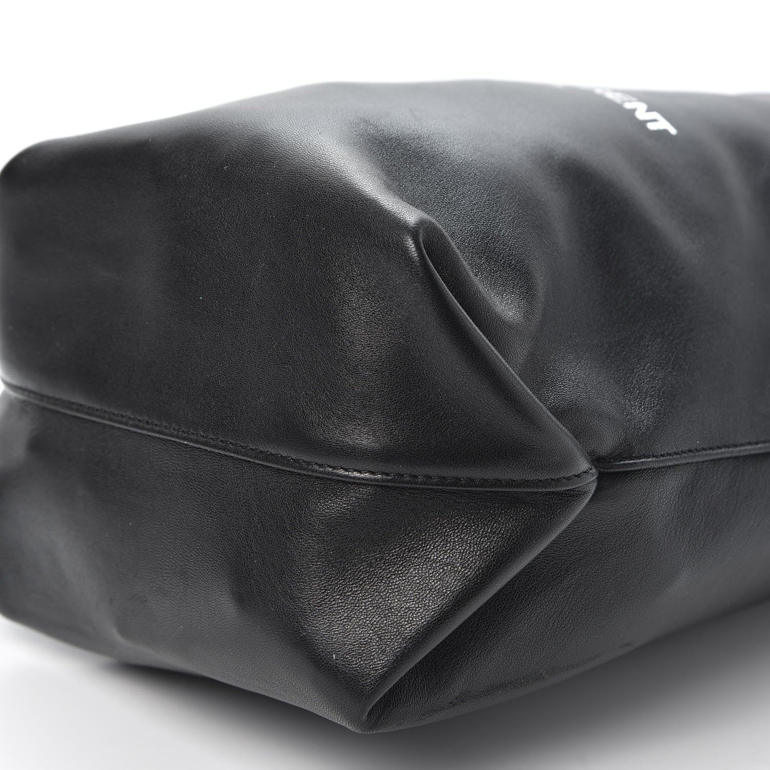 Saint Laurent Lambskin Small Teddy Bucket Bag Black 6 of 7