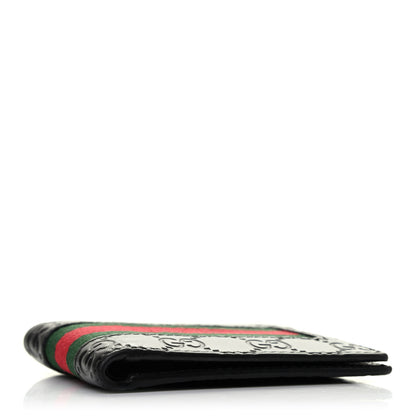 Gucci Guccissima Signature Web New Web Bi-Fold Wallet Black 3 of 4