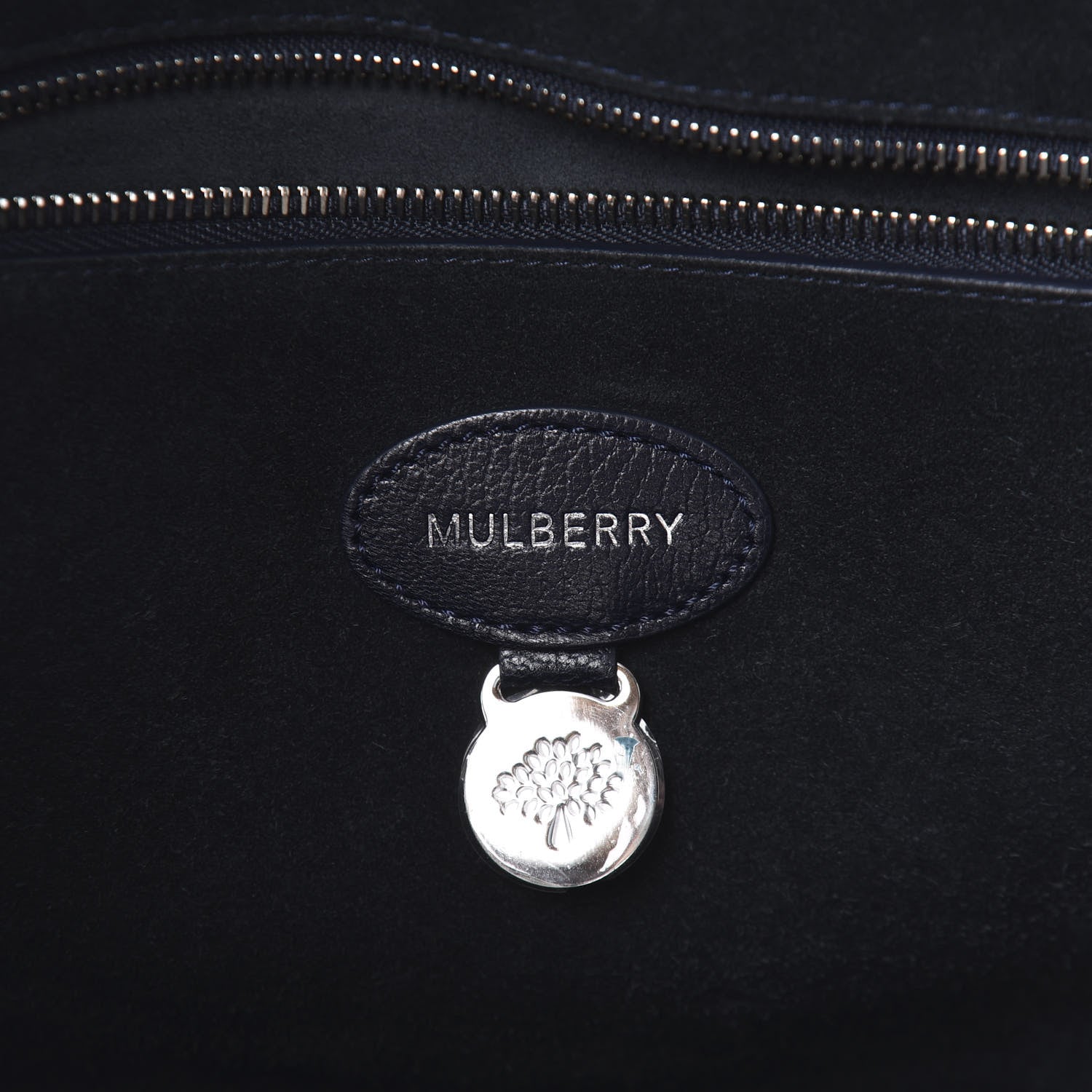 Mulberry Shiny Goatskin Bayswater Tote Midnight 8 of 11