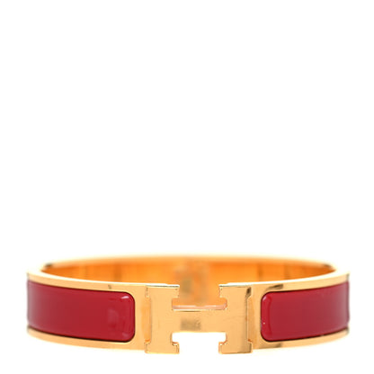 Hermes Enamel Narrow Clic Clac H Bracelet PM Red 1 of 3