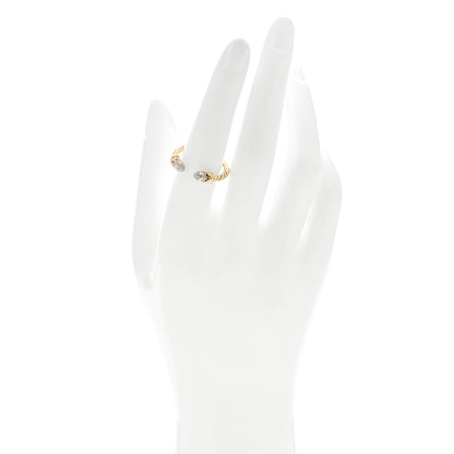 David Yurman 18K Yellow Diamond Petite Helena Open Ring 53 6.5 2 of 5