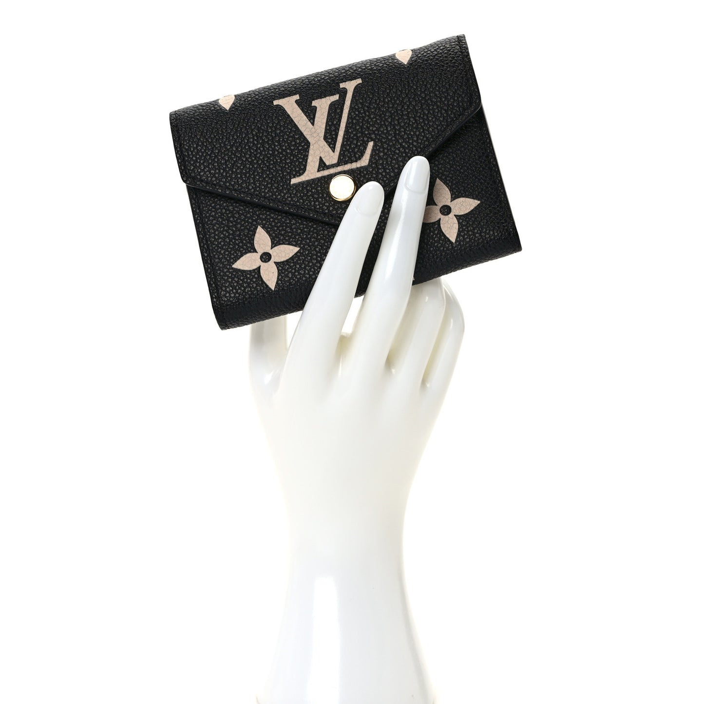 Empreinte Monogram Giant Victorine Wallet Black Beige