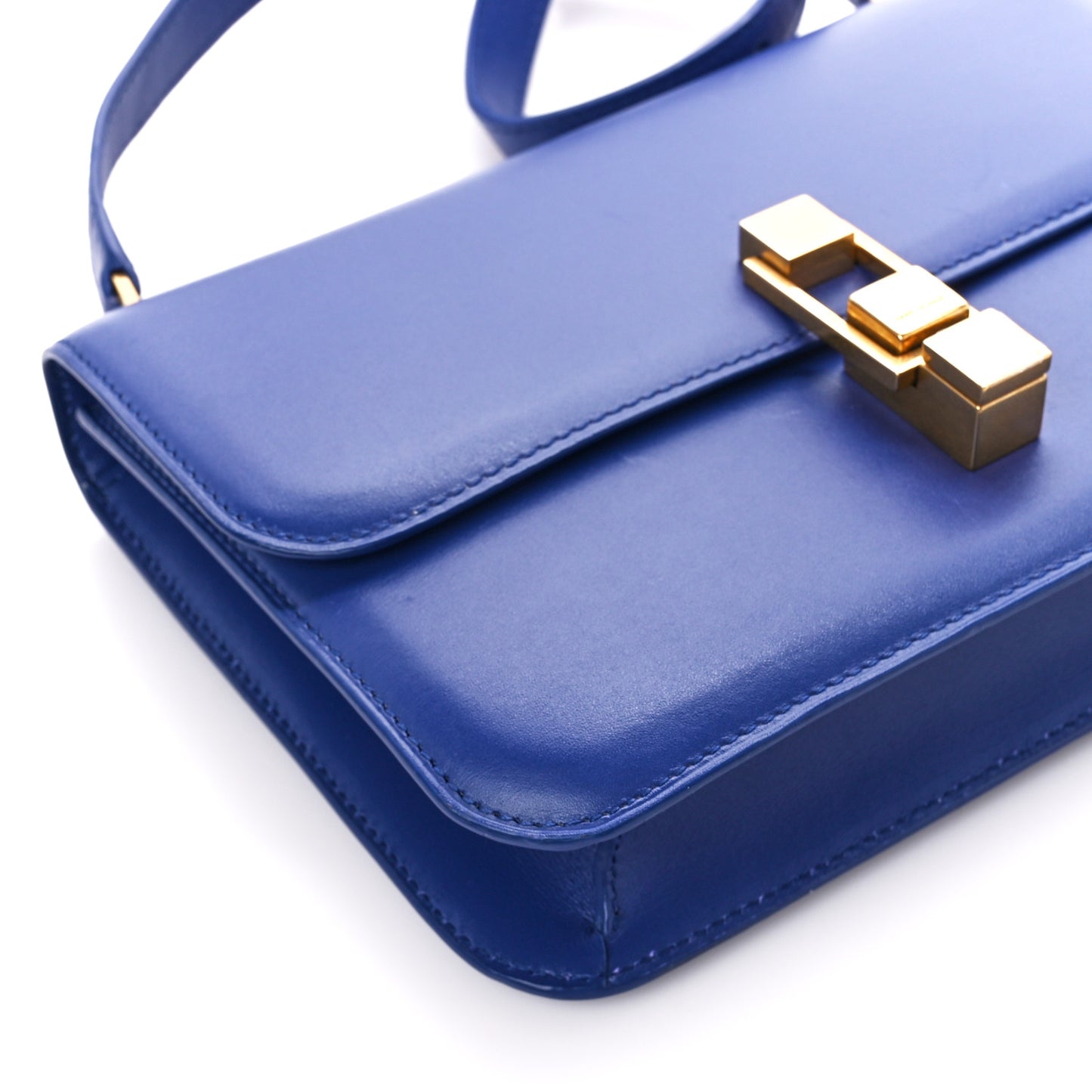 Smooth Calfskin Carre Satchel Royal Blue