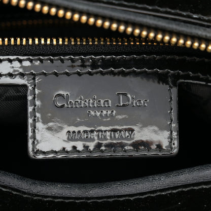 Christian Dior Patent Cannage Large Lady Dior Black 6 of 10