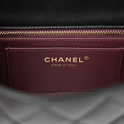 Chanel Lambskin Quilted Small Wenge Wood Flap Black 6 of 11