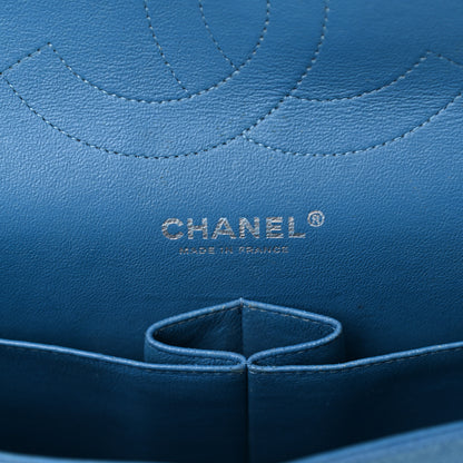Chanel Iridescent Caviar Quilted Jumbo Double Flap Blue 6 of 21