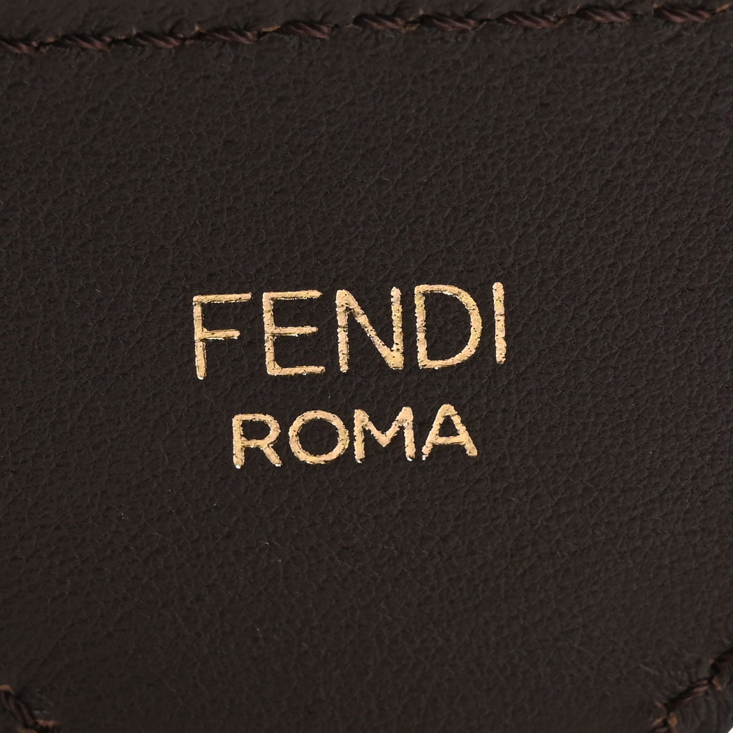 Fendi Ribbon Vitello Century FF 1974 Embroidered Adjustable Strap You Fango Rosa Confetto Chocolate 4 of 5