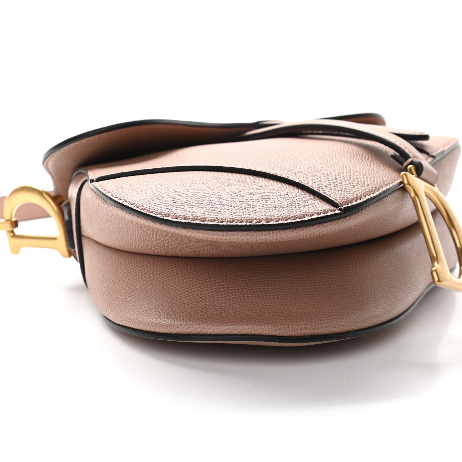 Christian Dior Grained Calfskin Saddle Bag Pink 8 of 9