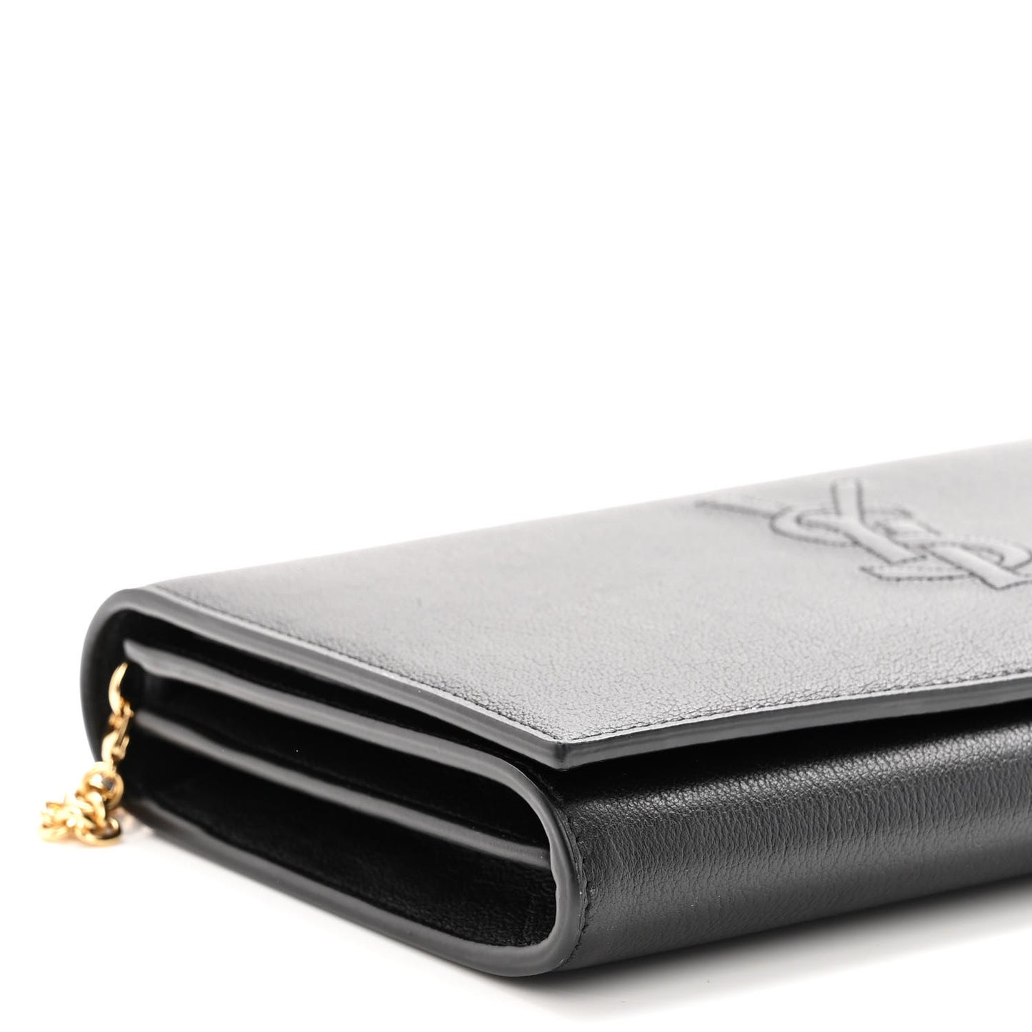 Calfskin Monogram Belle de Jour Chain Clutch Black