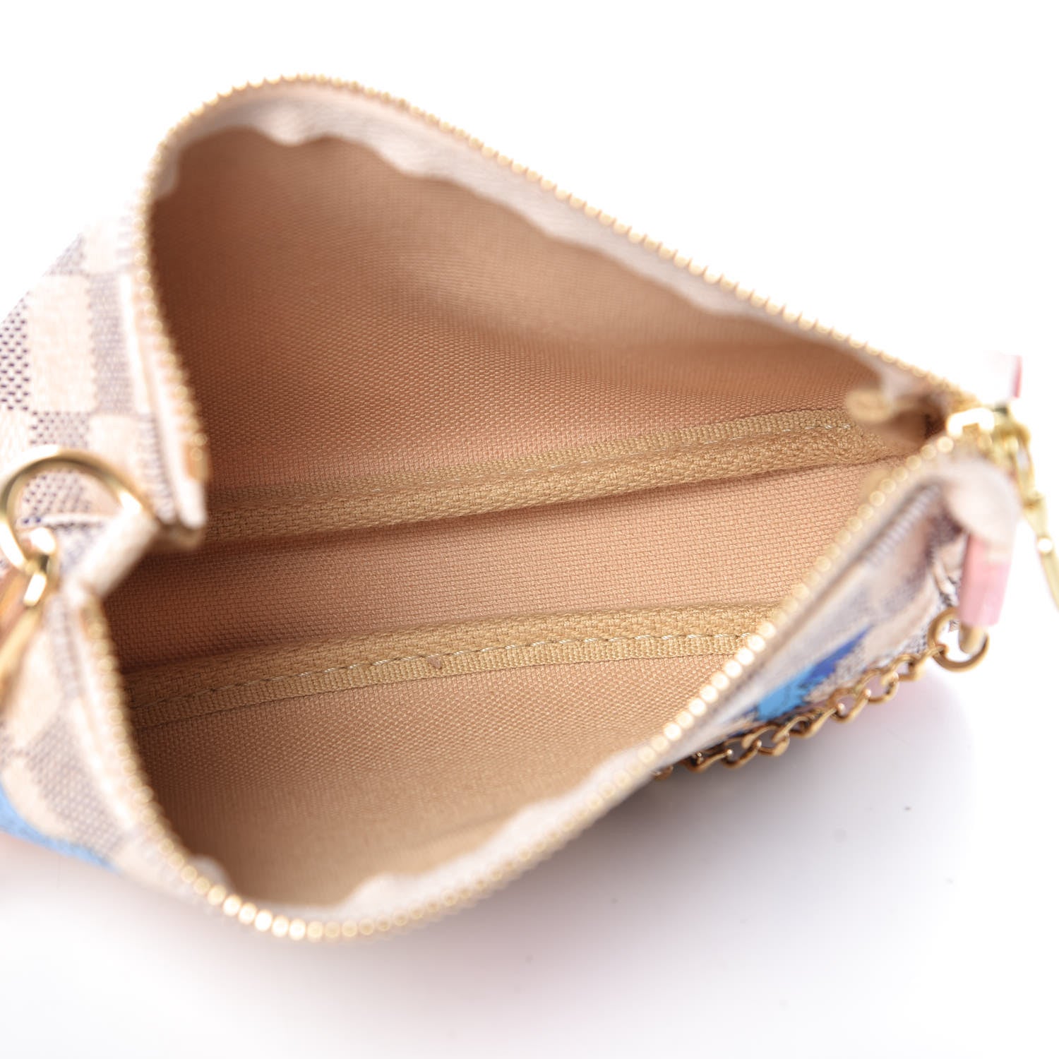 Louis Vuitton Damier Azur 2018 Christmas Animation Mini Pochette Accessories 5 of 9