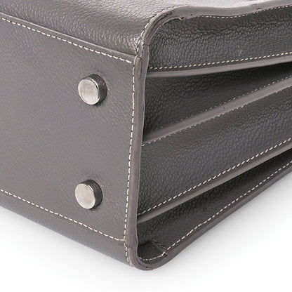 Saint Laurent Grained Calfskin Topstich Baby Sac De Jour Grey 11 of 15