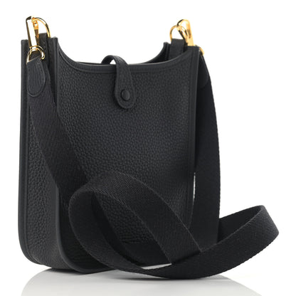 Hermes Taurillon Clemence Evelyne TPM Black 3 of 9